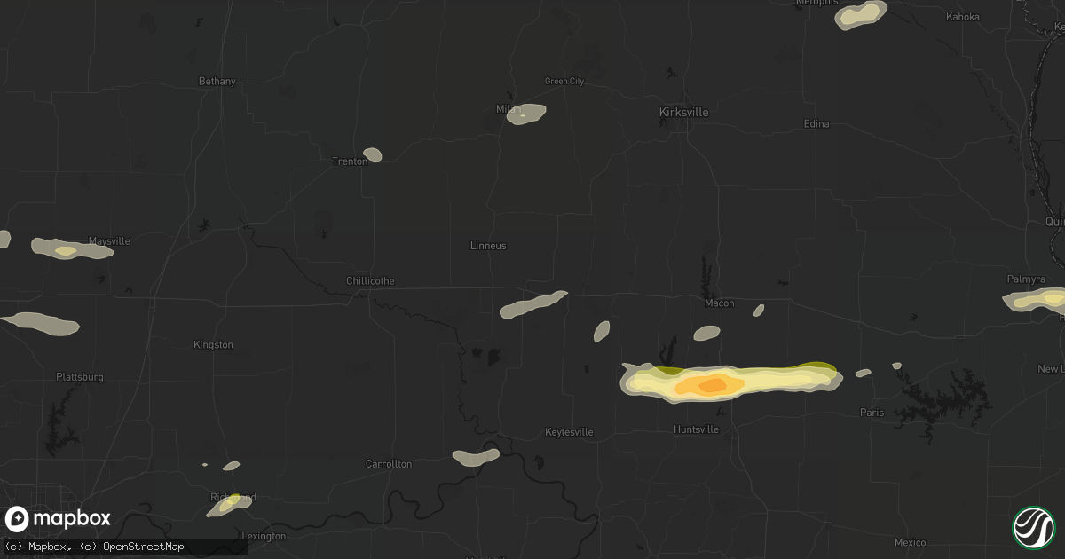 Hail map in Brookfield, MO on September 15, 2026