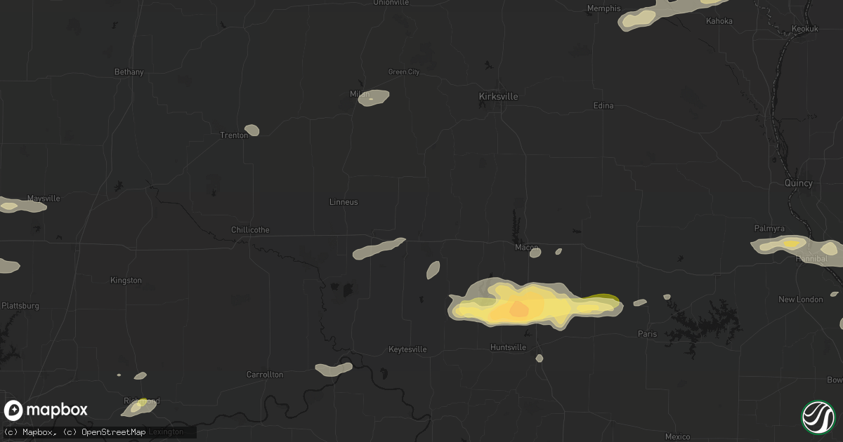 Hail map in Bucklin, MO on September 15, 2026