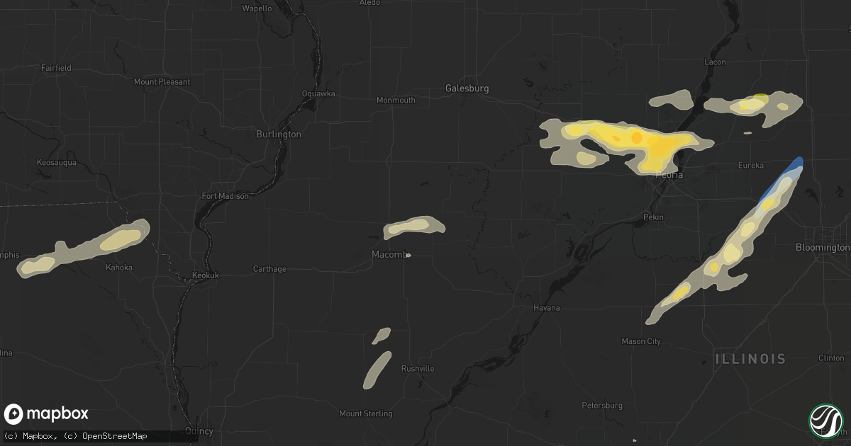 Hail map in Bushnell, IL on September 15, 2026