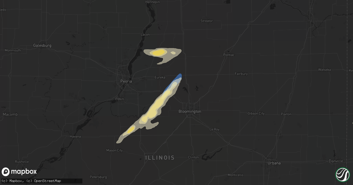 Hail map in Carlock, IL on September 15, 2026