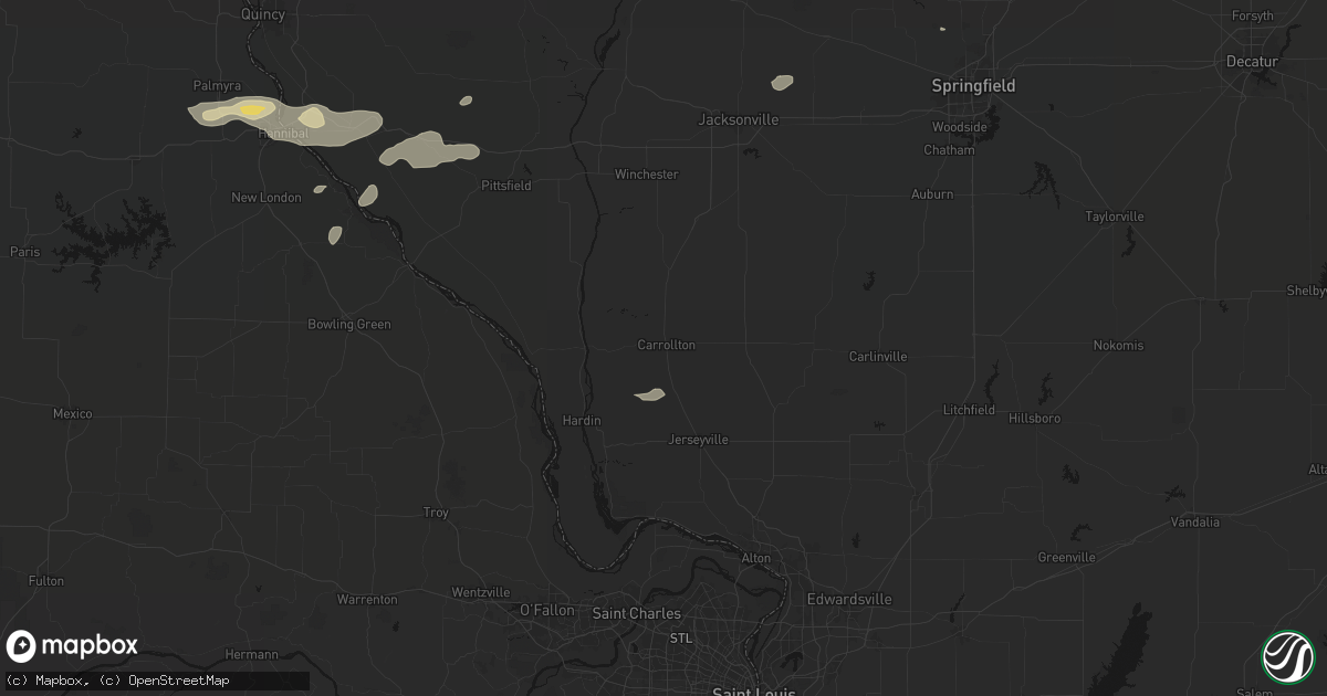 Hail map in Carrollton, IL on September 15, 2026