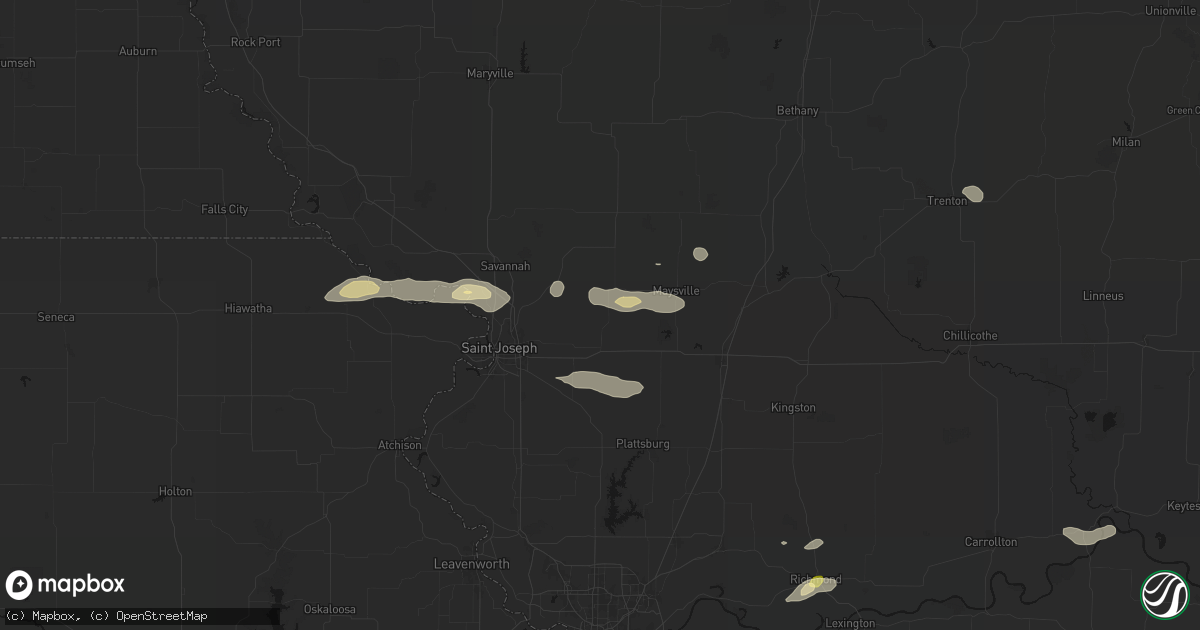 Hail map in Clarksdale, MO on September 15, 2026