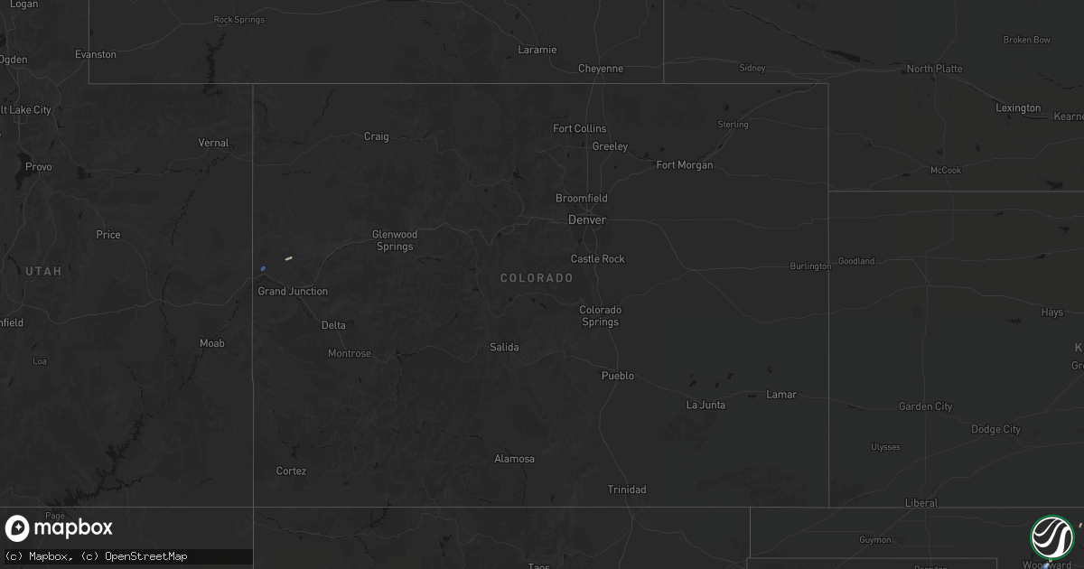 Hail map in Colorado on September 15, 2026