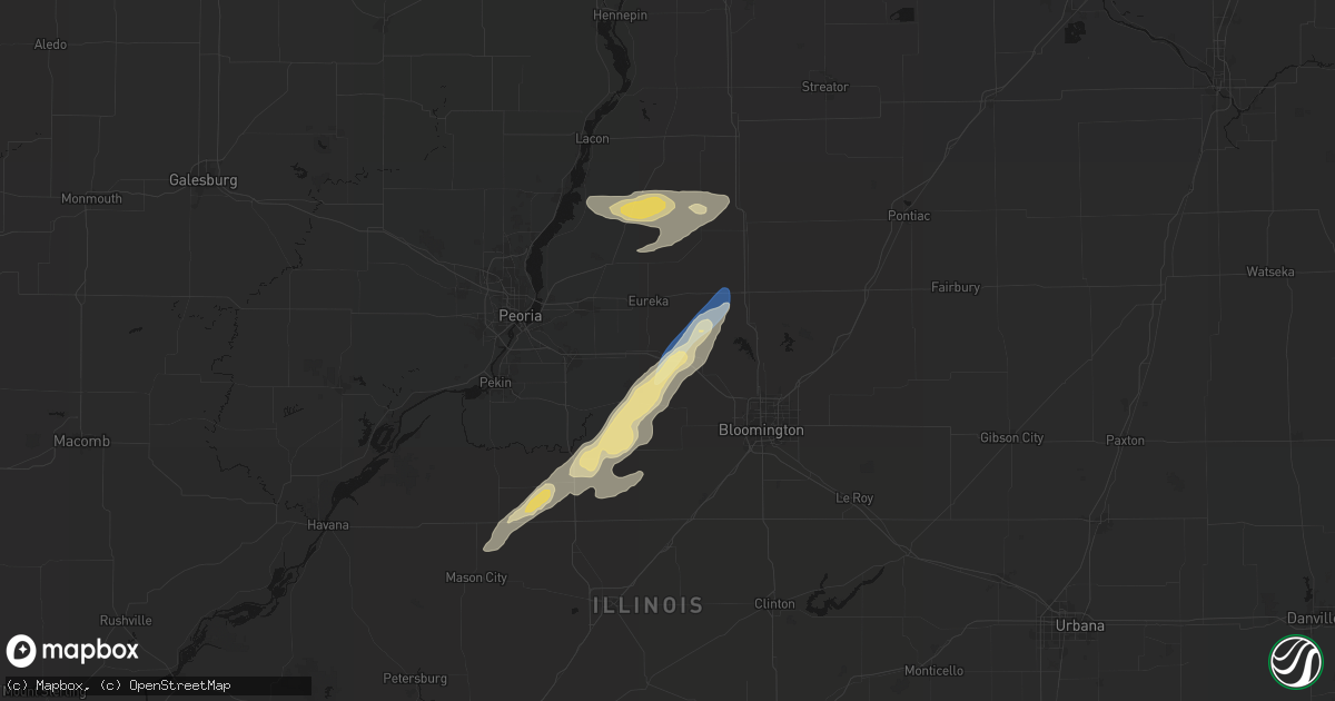 Hail map in Congerville, IL on September 15, 2026