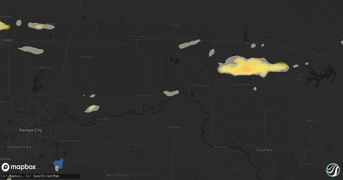 Hail map in De Witt, MO on September 15, 2026