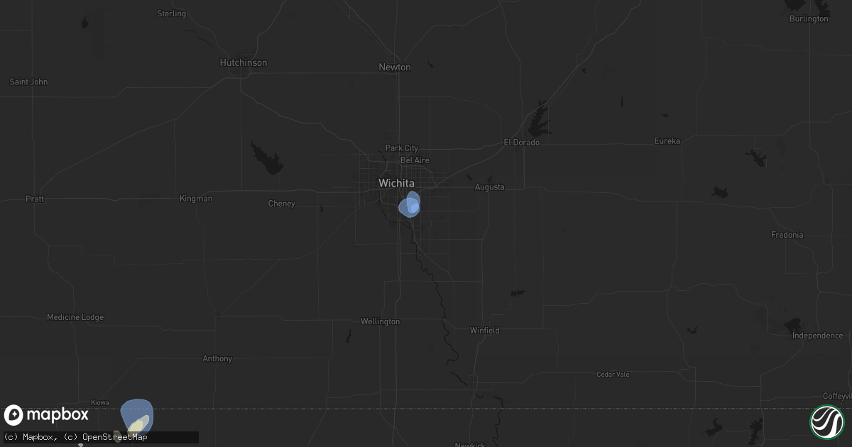 Hail map in Derby, KS on September 15, 2026
