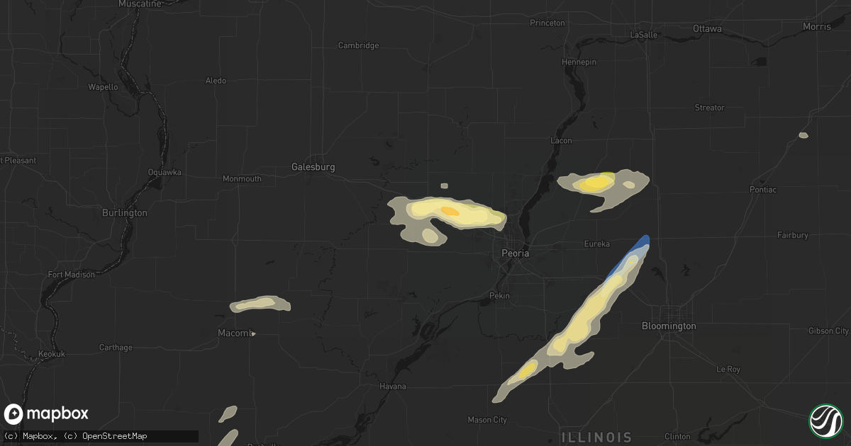 Hail map in Elmwood, IL on September 15, 2026