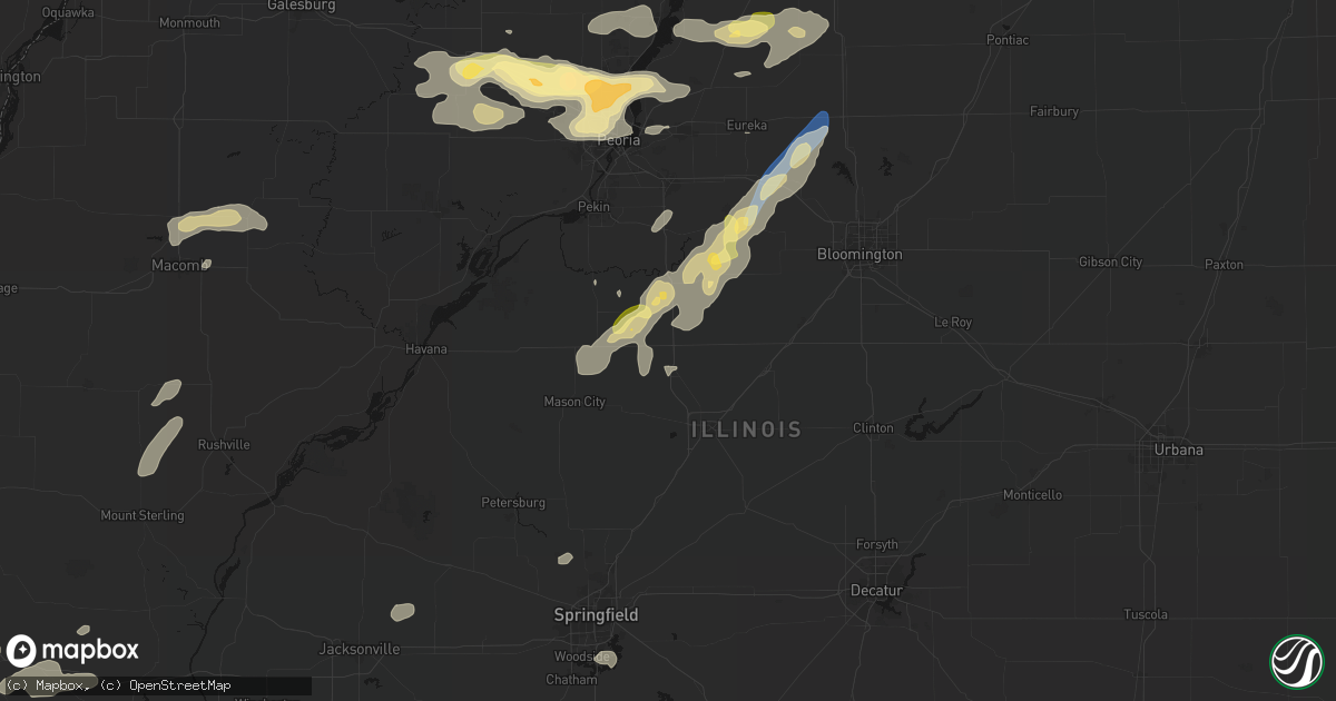 Hail map in Emden, IL on September 15, 2026