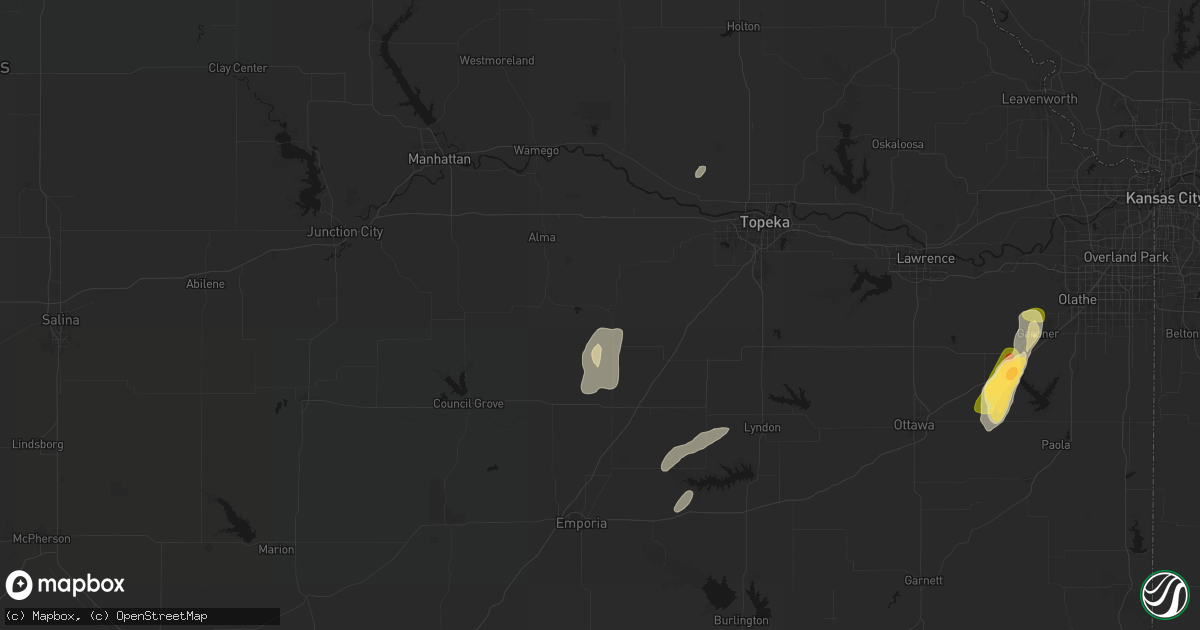 Hail map in Eskridge, KS on September 15, 2026