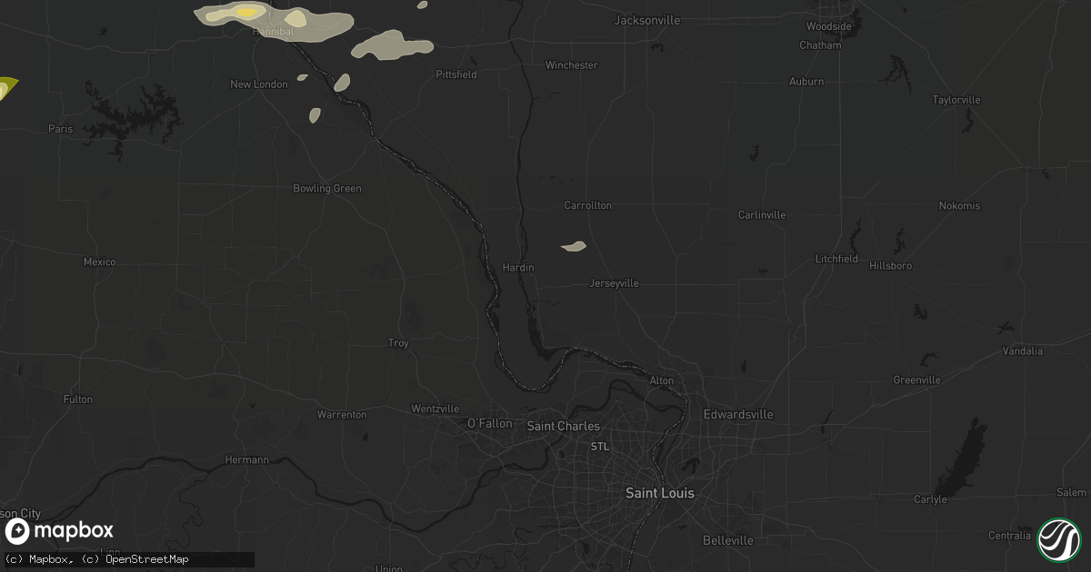 Hail map in Fieldon, IL on September 15, 2026