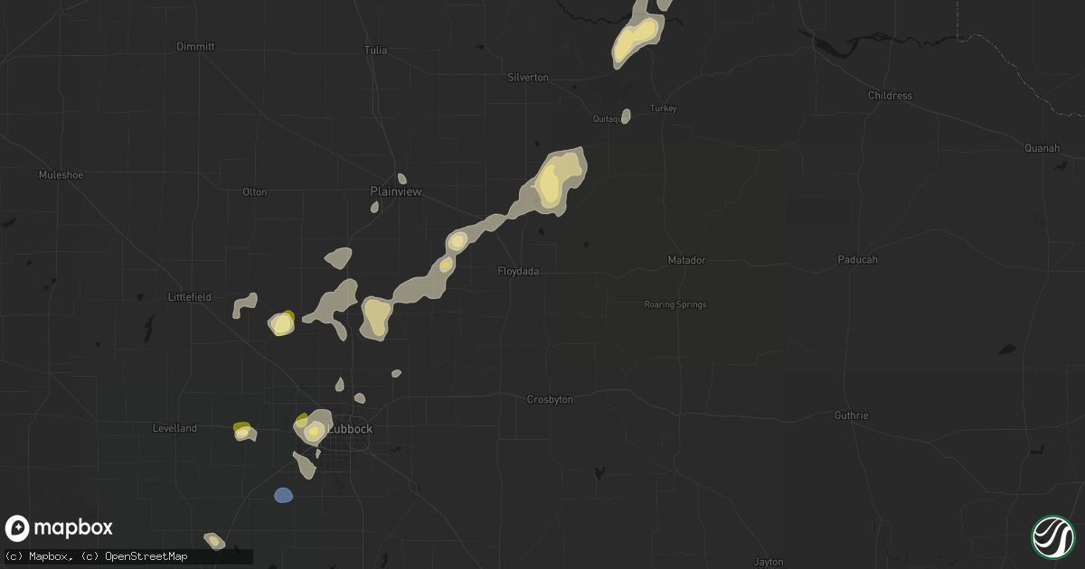 Hail map in Floydada, TX on September 15, 2026