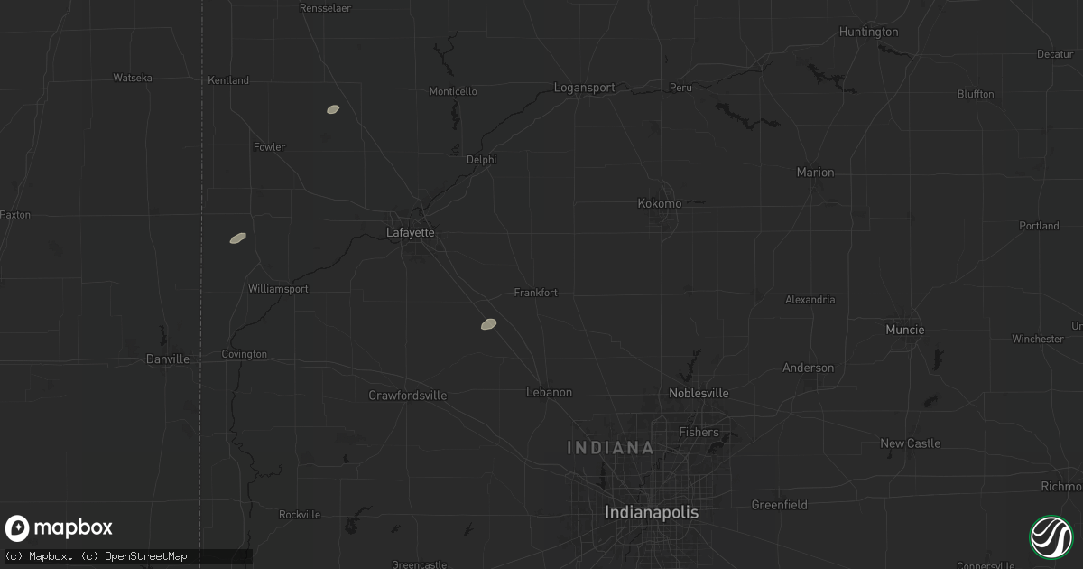 Hail map in Frankfort, IN on September 15, 2026