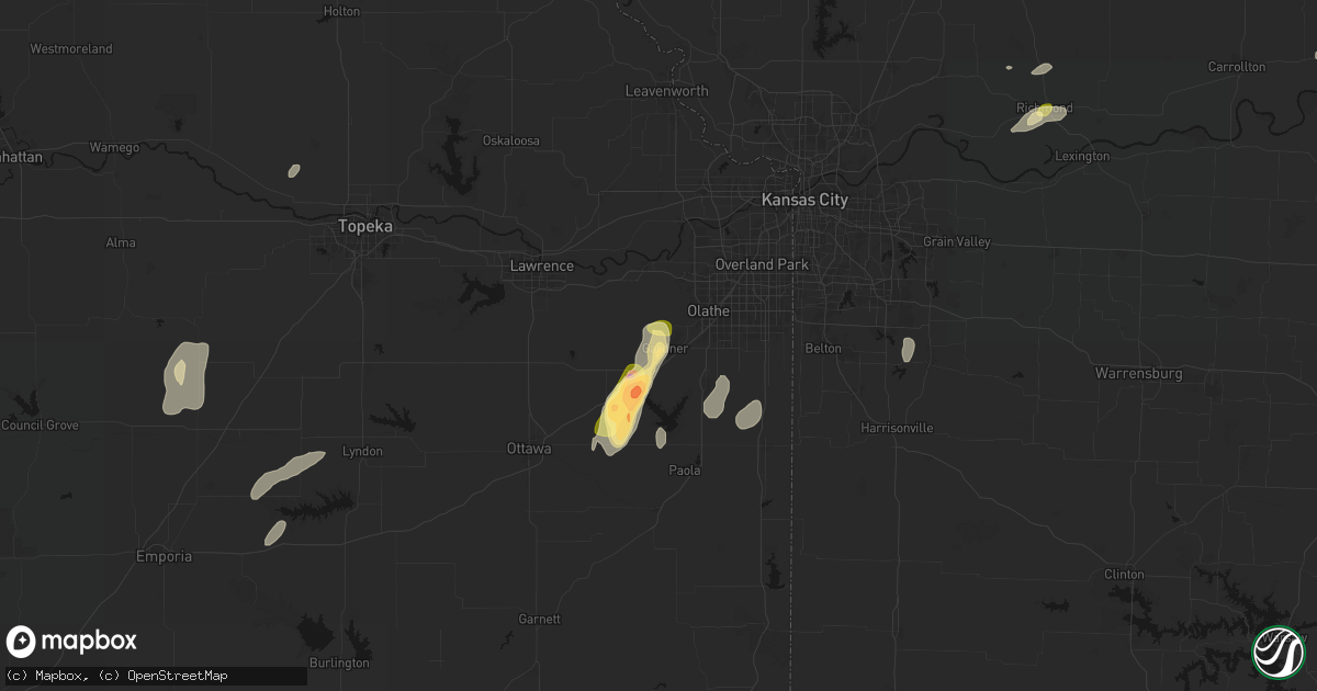 Hail map in Gardner, KS on September 15, 2026