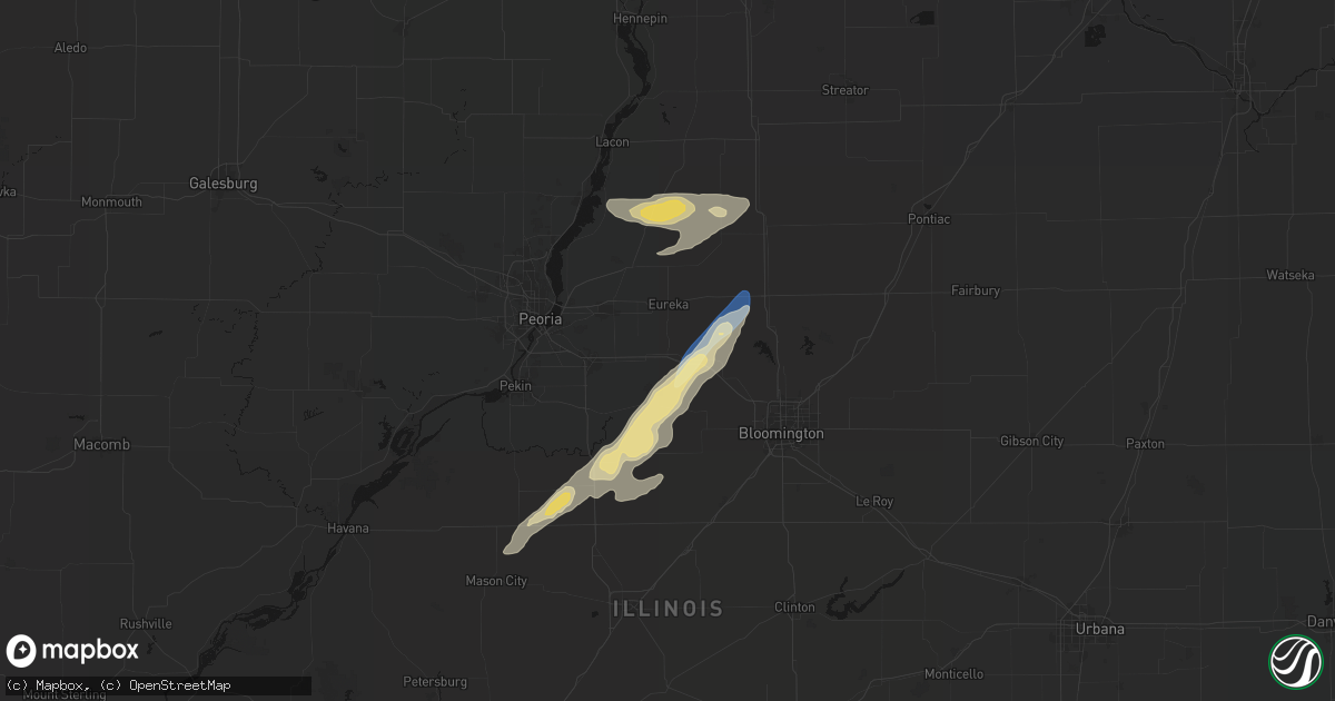 Hail map in Goodfield, IL on September 15, 2026