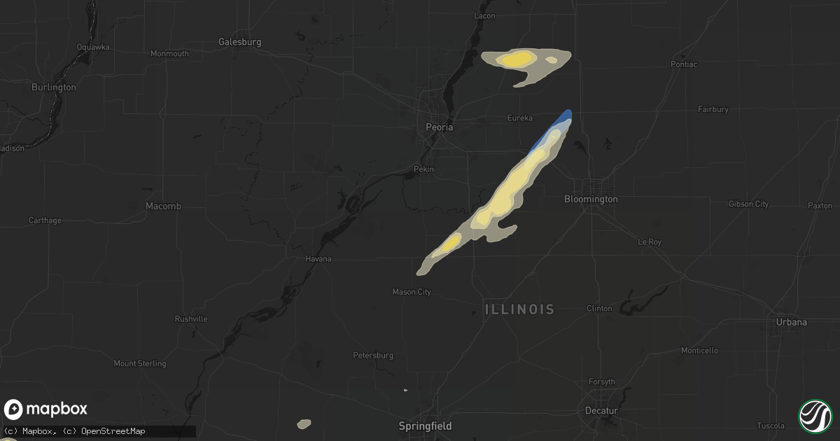 Hail map in Green Valley, IL on September 15, 2026