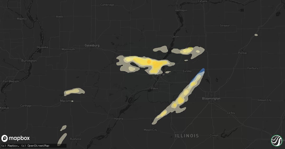 Hail map in Hanna City, IL on September 15, 2026