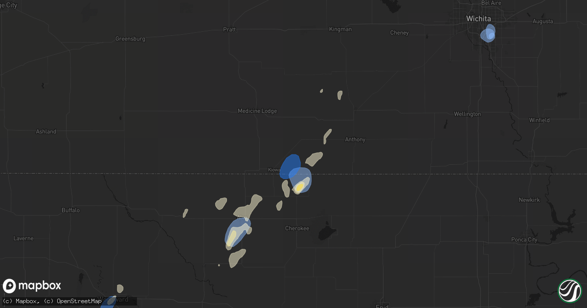 Hail map in Hazelton, KS on September 15, 2026