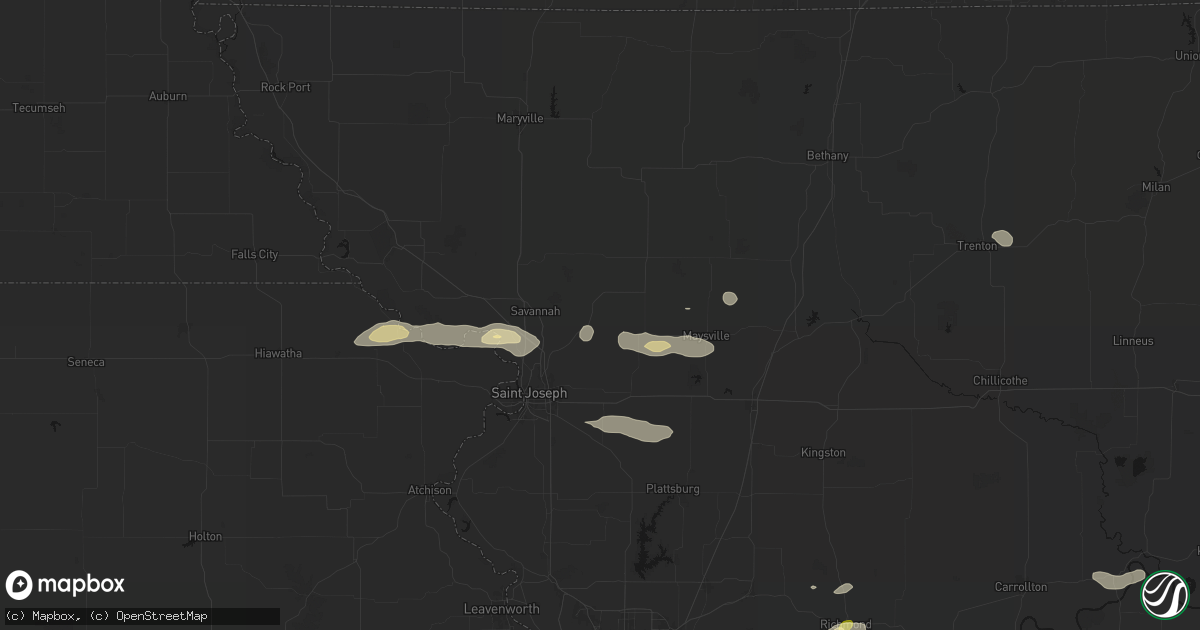 Hail map in Helena, MO on September 15, 2026