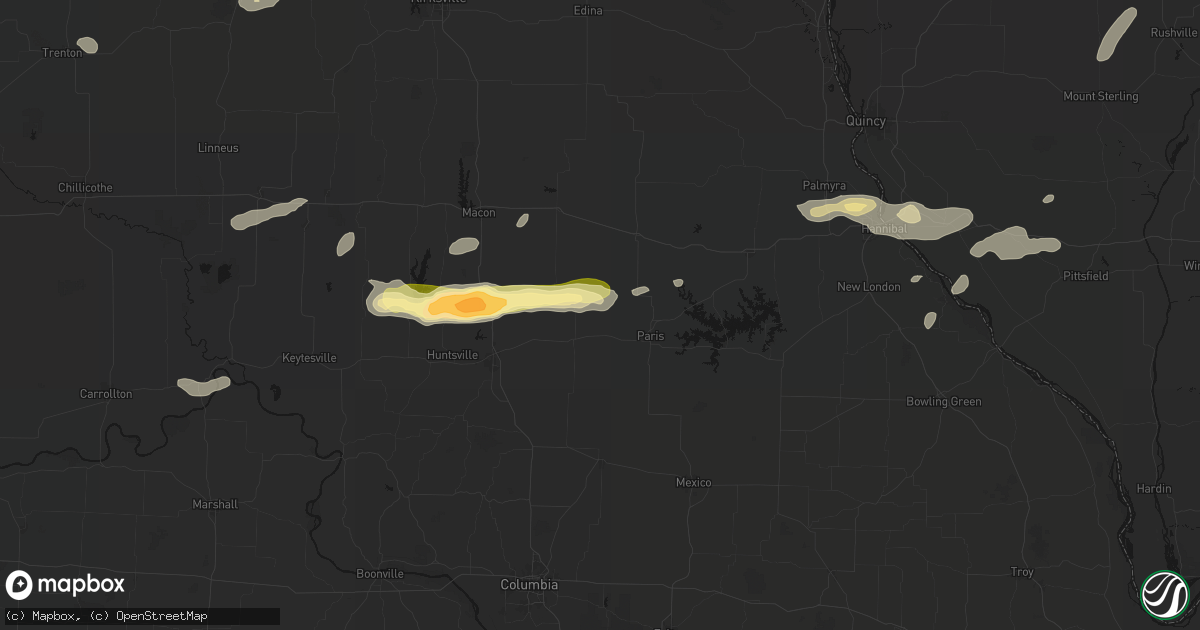 Hail map in Holliday, MO on September 15, 2026