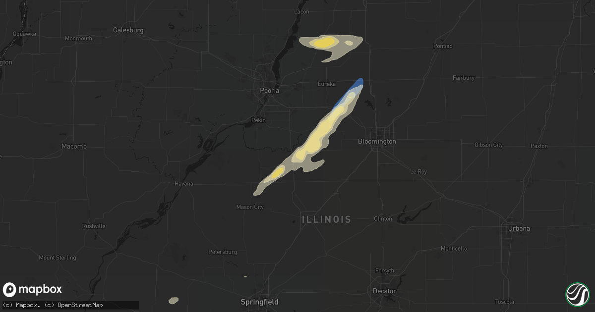 Hail map in Hopedale, IL on September 15, 2026