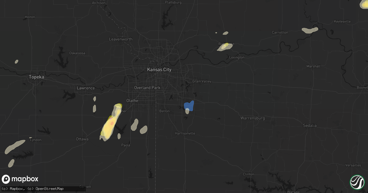 Hail map in Lees Summit, MO on September 15, 2026