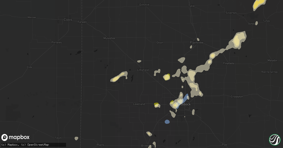 Hail map in Littlefield, TX on September 15, 2026