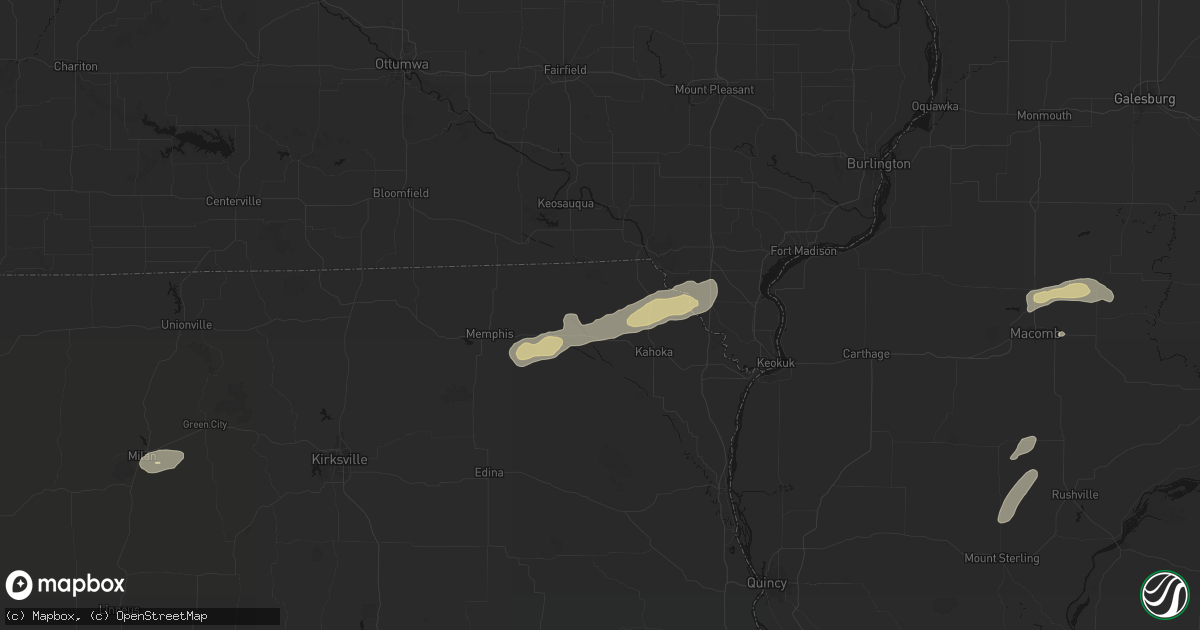 Hail map in Luray, MO on September 15, 2026