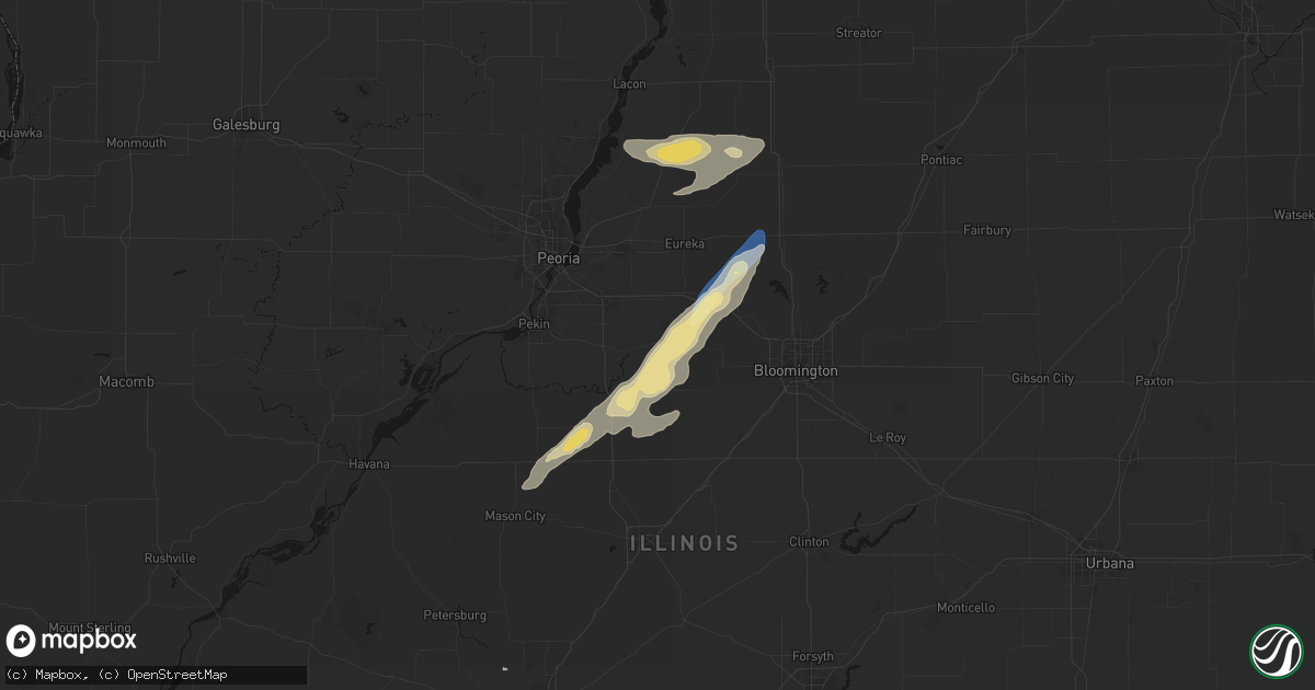 Hail map in Mackinaw, IL on September 15, 2026