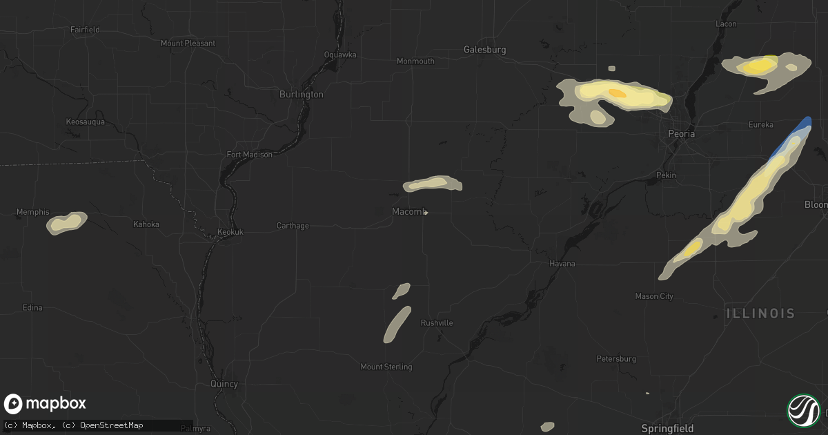 Hail map in Macomb, IL on September 15, 2026