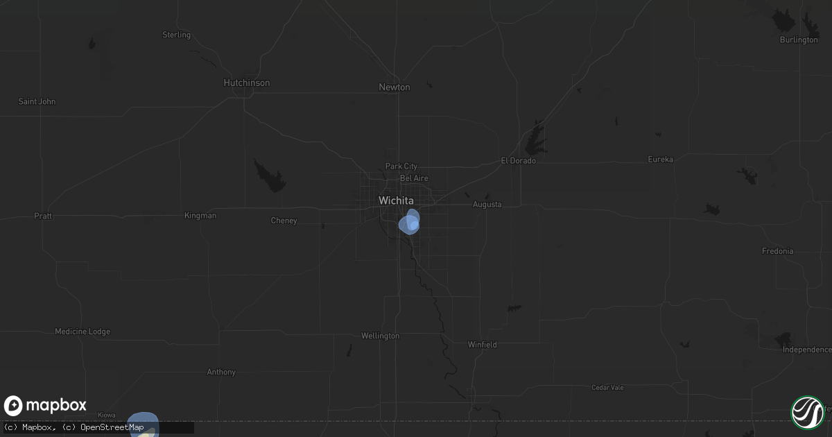 Hail map in Mcconnell Afb, KS on September 15, 2026