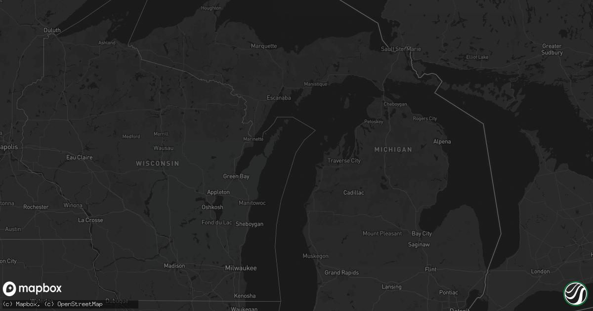 Hail map in Michigan on September 15, 2026
