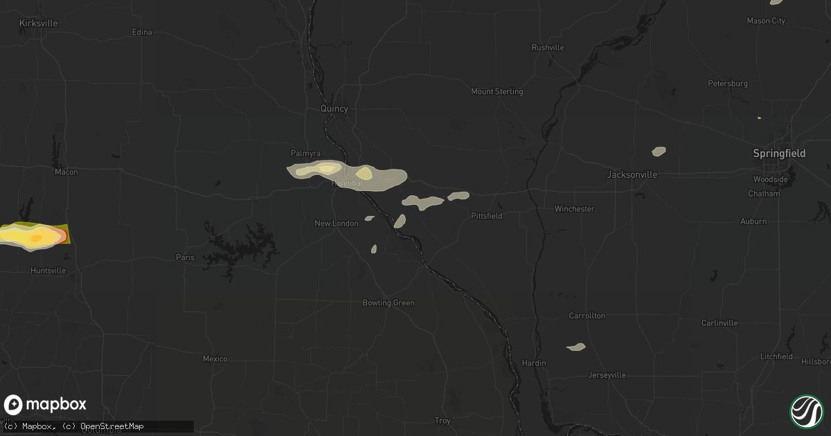 Hail map in New Canton, IL on September 15, 2026