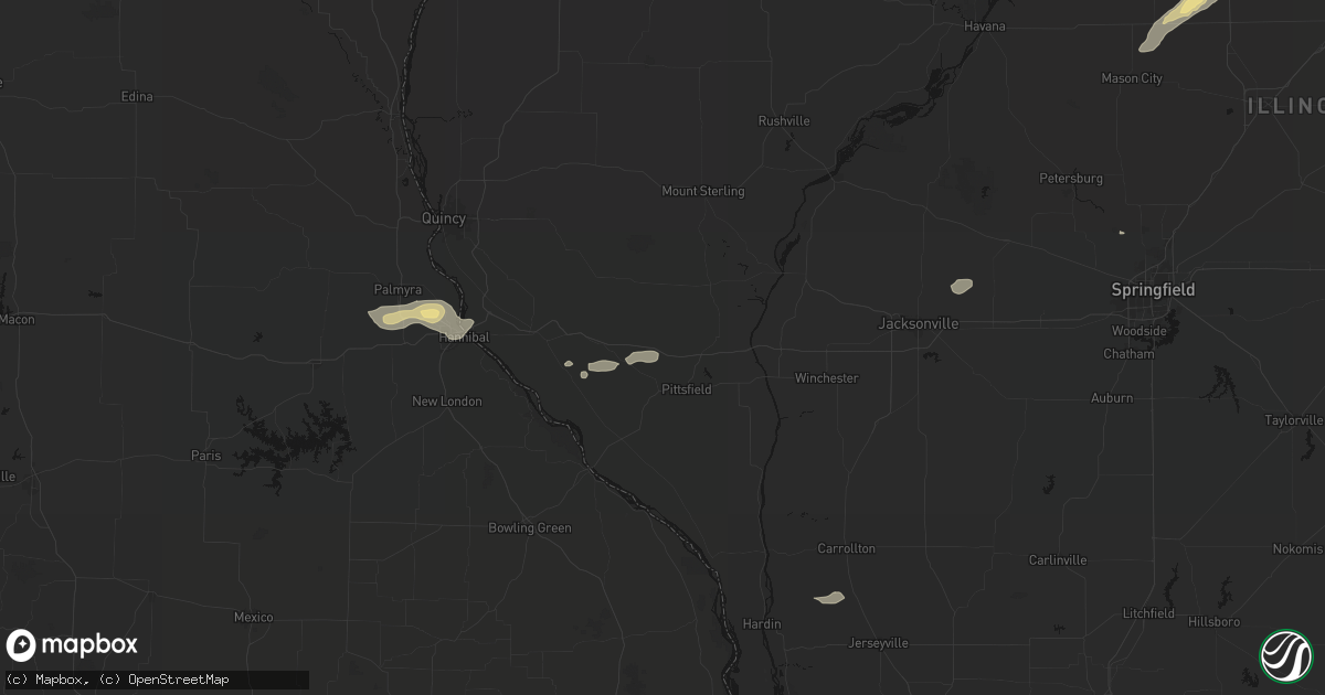 Hail map in New Salem, IL on September 15, 2026