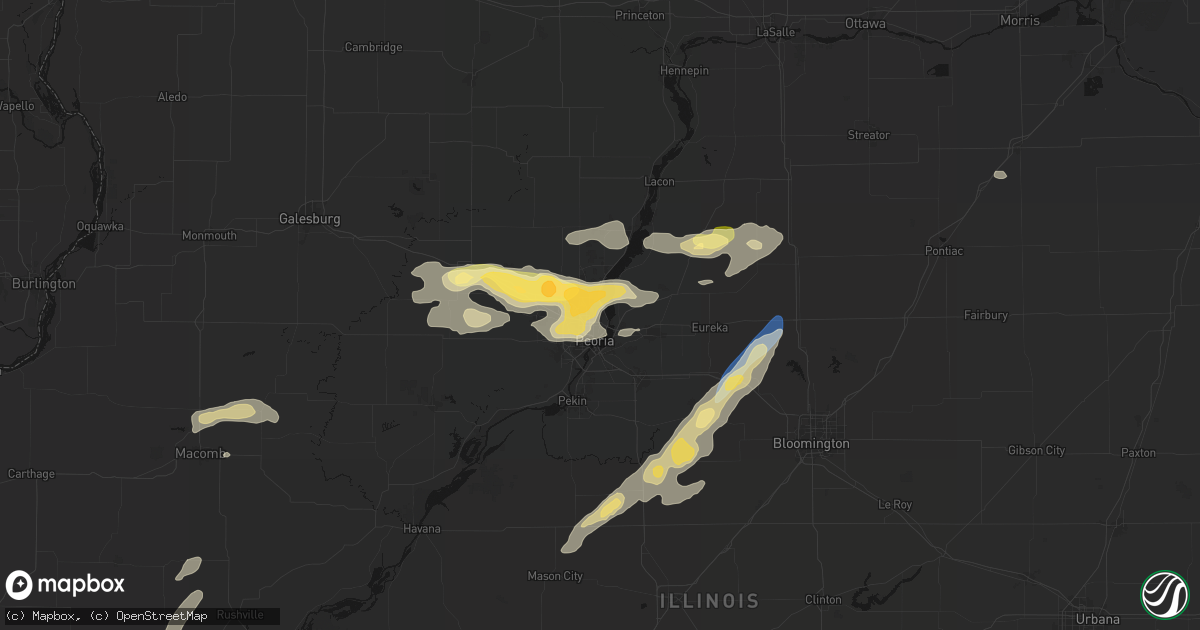 Hail map in Peoria Heights, IL on September 15, 2026