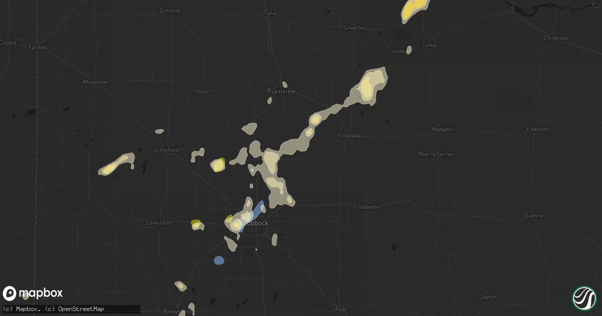 Hail map in Petersburg, TX on September 15, 2026