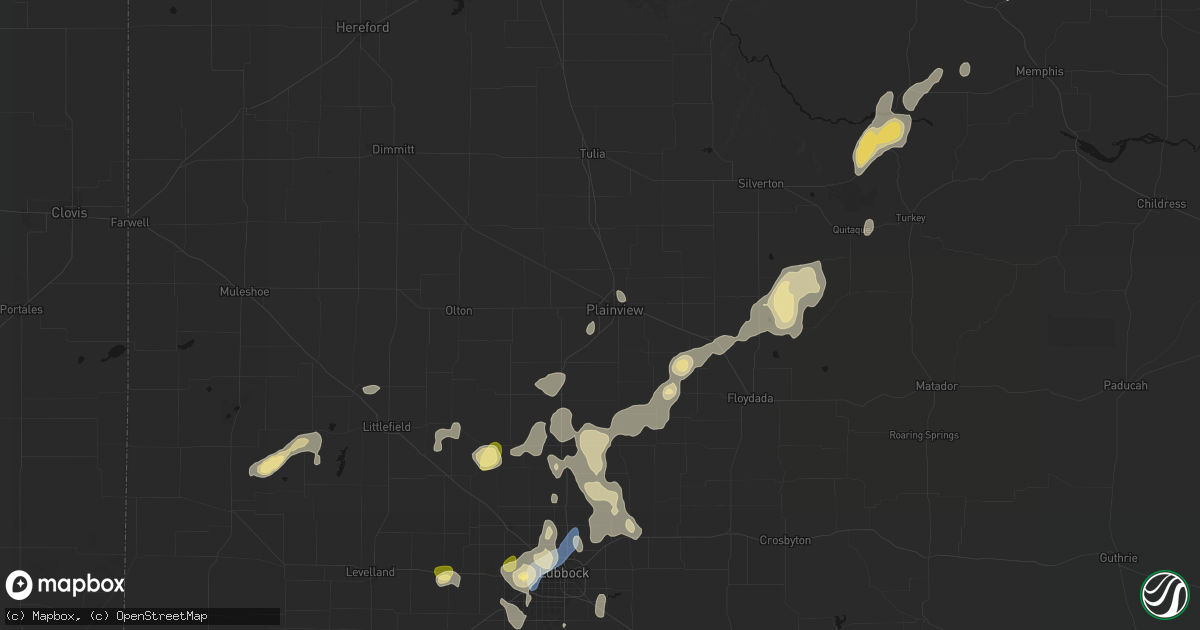 Hail map in Plainview, TX on September 15, 2026