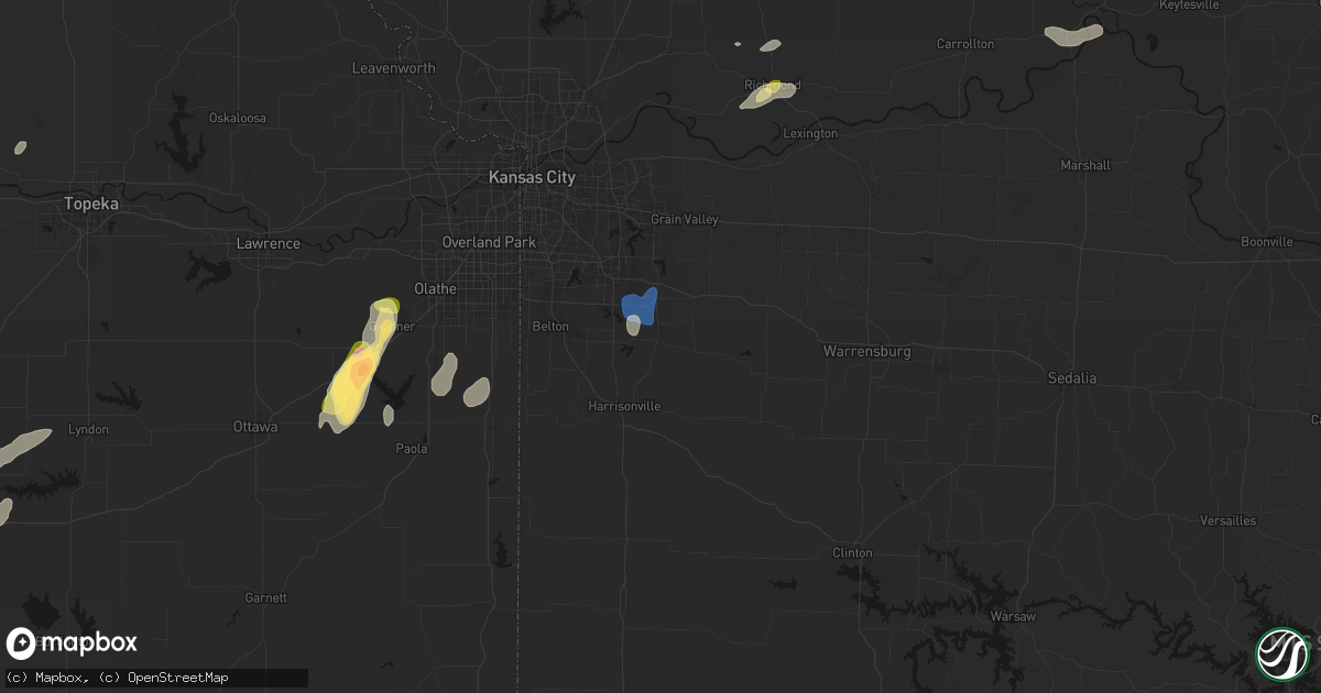 Hail map in Pleasant Hill, MO on September 15, 2026