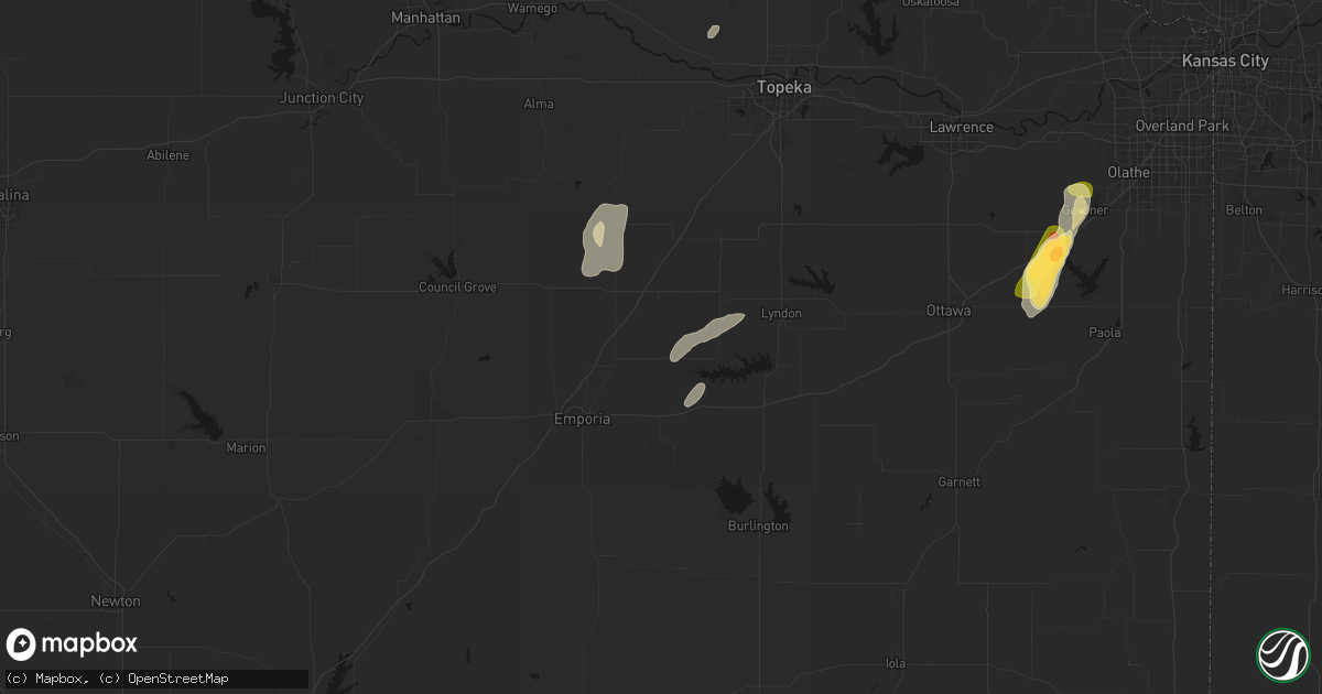 Hail map in Reading, KS on September 15, 2026
