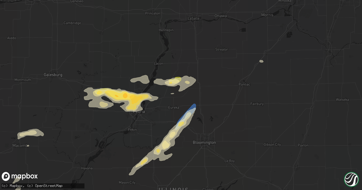 Hail map in Roanoke, IL on September 15, 2026