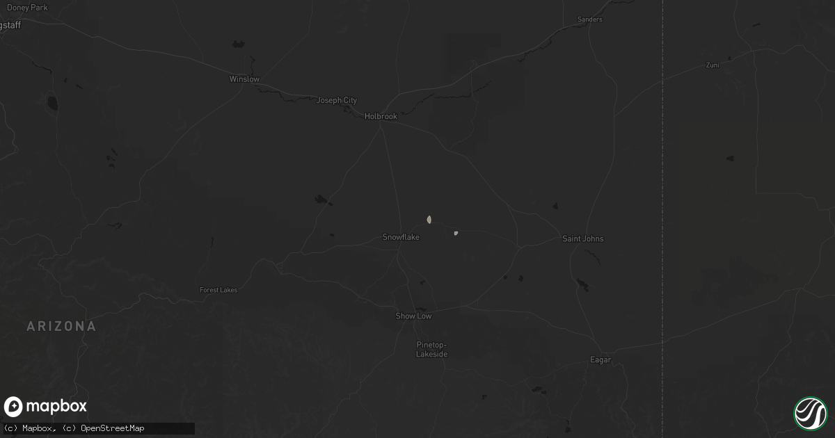 Hail map in Snowflake, AZ on September 15, 2026