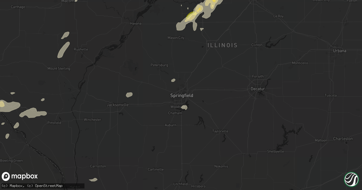Hail map in Springfield, IL on September 15, 2026