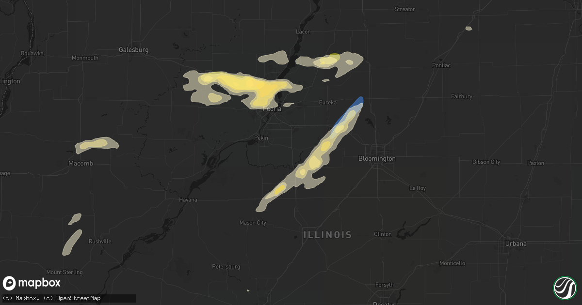 Hail map in Tremont, IL on September 15, 2026