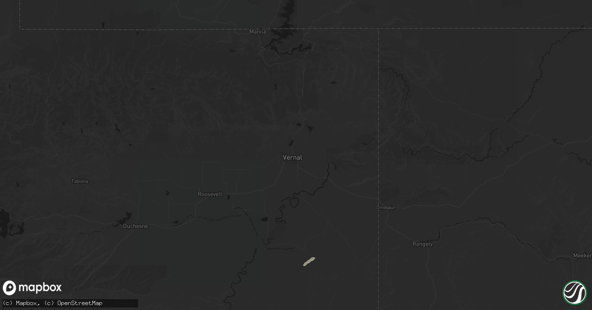 Hail map in Vernal, UT on September 15, 2026