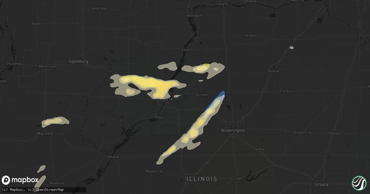 Hail map in Washington, IL on September 15, 2026