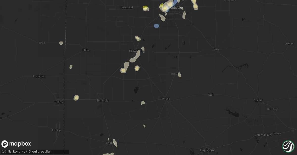 Hail map in Welch, TX on September 15, 2026