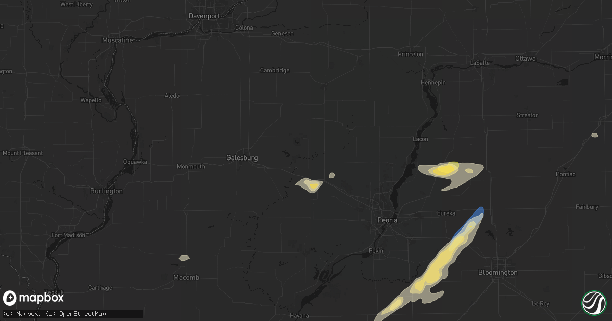 Hail map in Williamsfield, IL on September 15, 2026