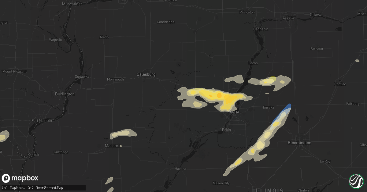 Hail map in Yates City, IL on September 15, 2026