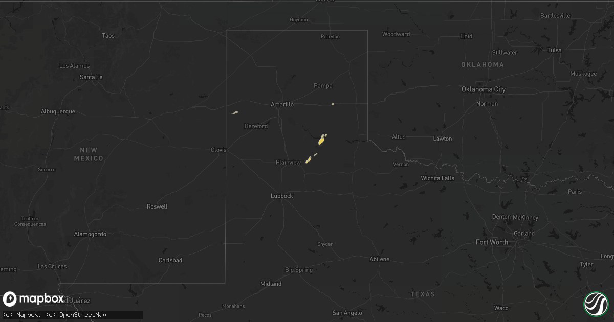 Hail map on September 15, 2026