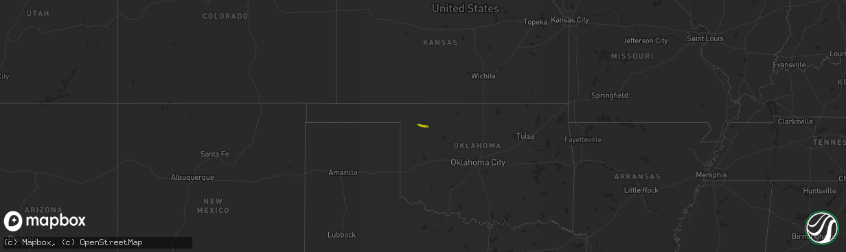 Hail map on September 16, 2010