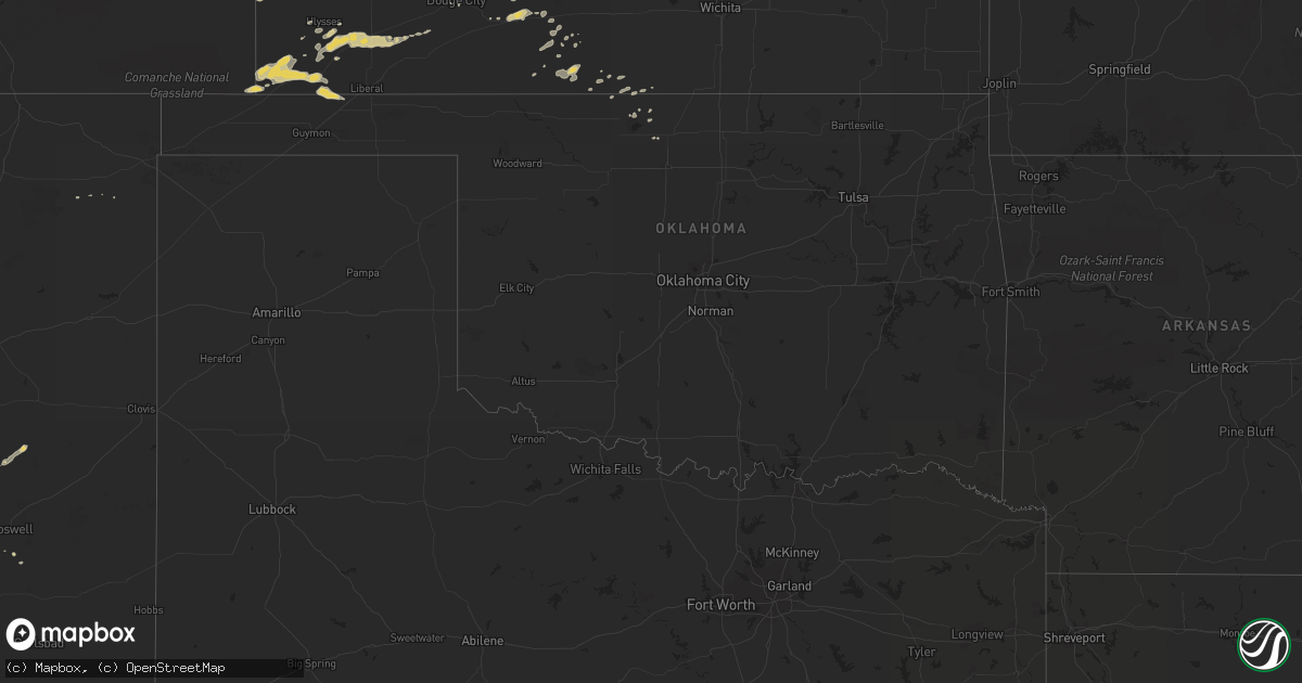Hail map on September 16, 2011